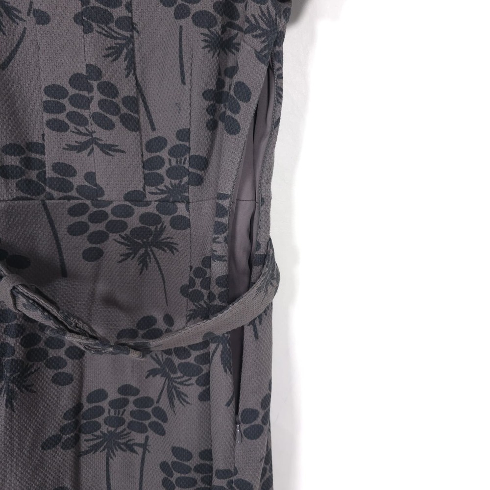 BODEN Women's Sheath Dress Belted Floral Print US6 Gray 100% Cotton WH380 - Picture 8 of 12